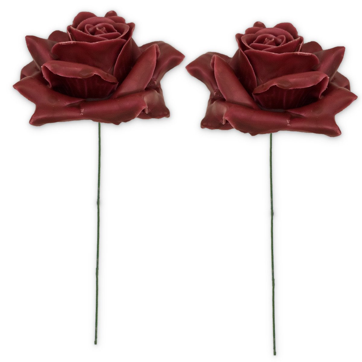 Kunstblume Wachsrosen mit Stiel als Kunstrosen günstig online kaufen