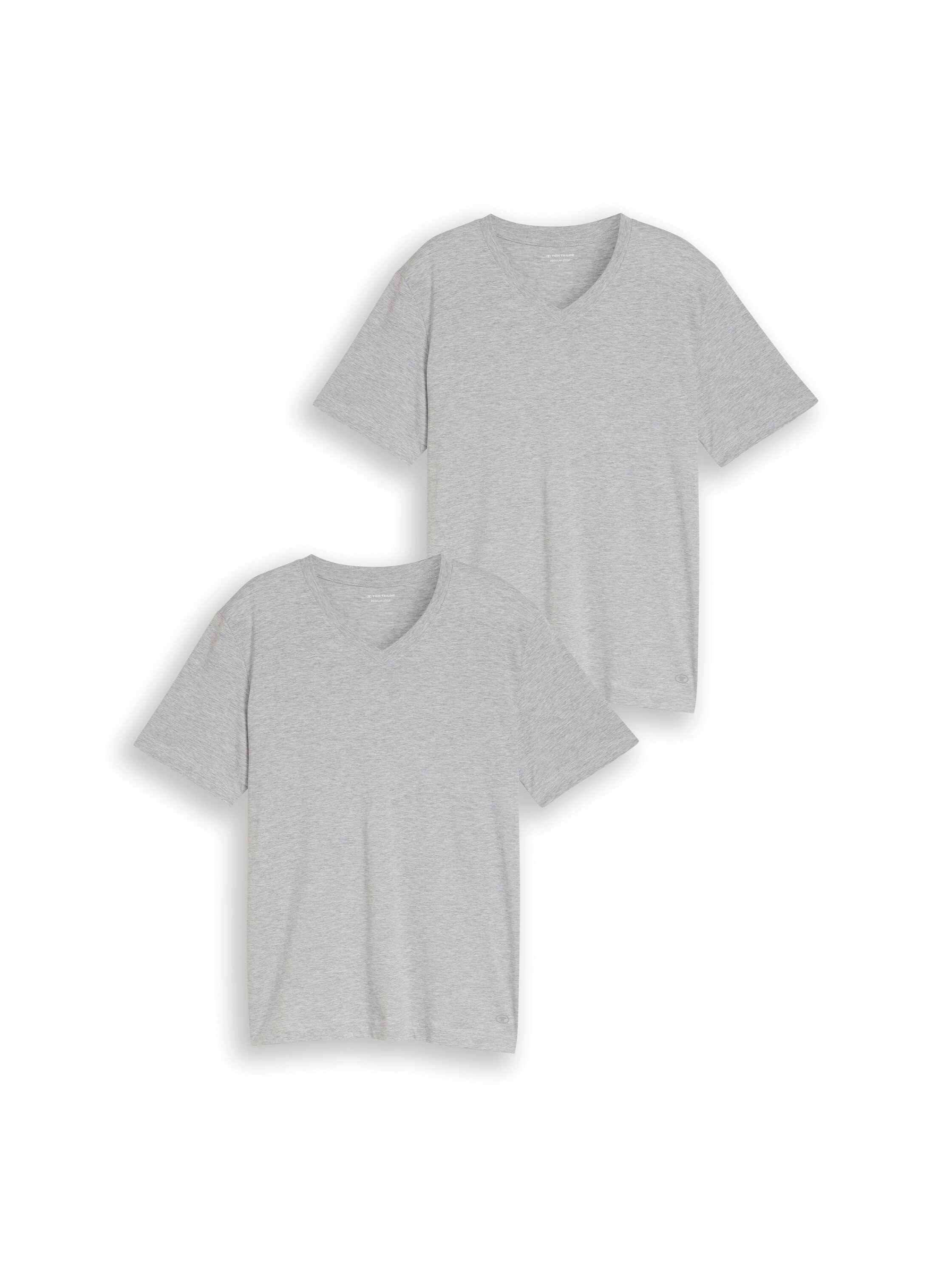 TOM TAILOR T-Shirt (Packung, 2-tlg) mit V-Ausschnitt, Doppelpack
