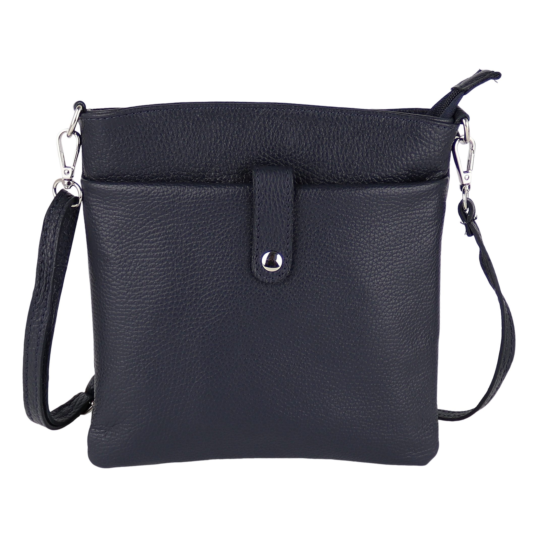 MIRROSI Umhängetasche Damen Crossbody Bag, Echtleder Made In Italy, 23x24x2cm