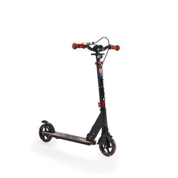 Byox Cityroller Kinderroller Nimble, PU-Glitter Räder Handbremse LED-Licht ABEC-7 klappbar