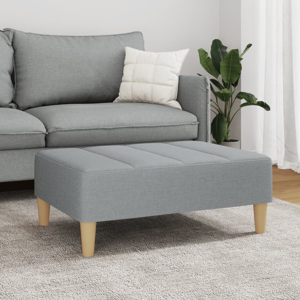 vidaXL Polsterhocker Fußhocker Hellgrau 77x55x31 cm günstig online kaufen