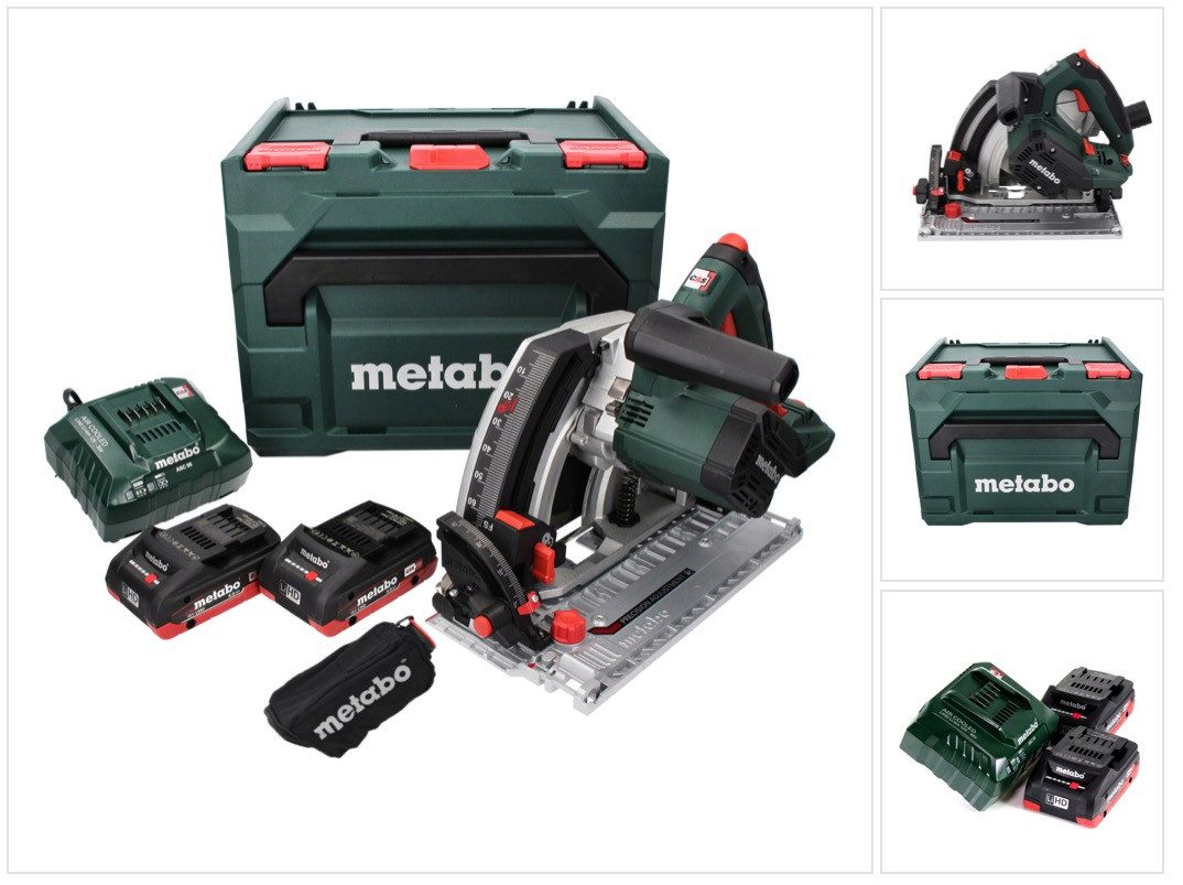 metabo Akku-Tauchsäge KT 18 LTX 66 BL Akku Tauchkreissäge 18 V 165 mm + 2x Akku 4,0 Ah