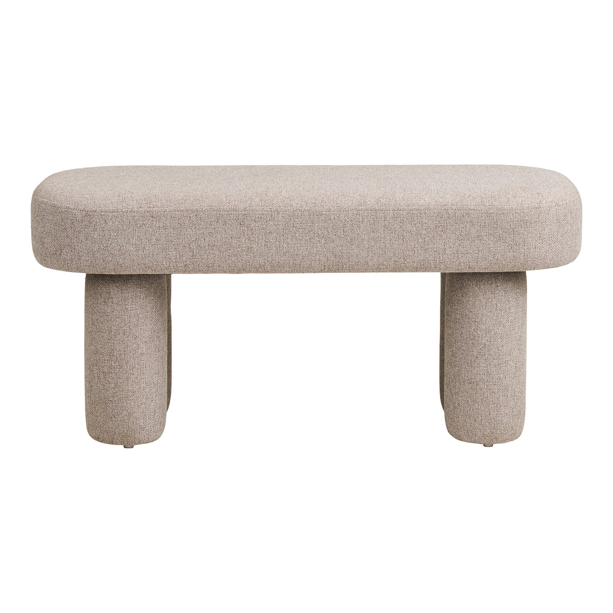 tinkaro Bank Weston 95 x 36 x 45 cm Sand (1-St), Stabile Sitzbank aus Stahl und Massivholz für Ihren Wohnbereich