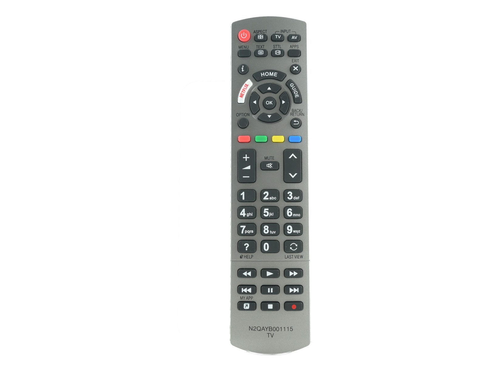 azurano Ersatz für PANASONIC N2QAYB001115 Universal-Smart-TV-Fernbedienung (Streaming-Tasten)