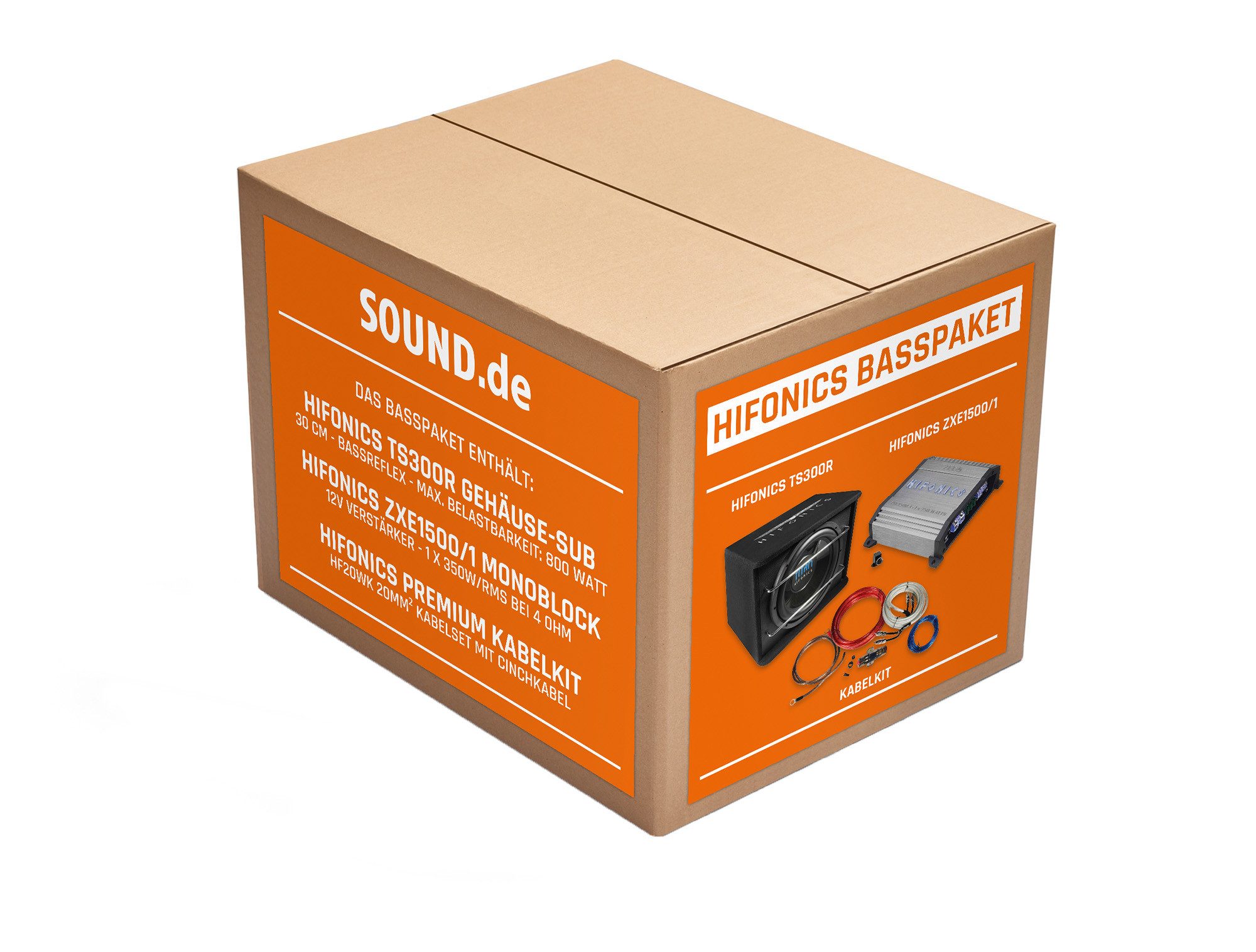 Hifonics Hifonics Basspaket TS300R Pluto - 30cm Subwoofer + Endstufe + Kabel Endverstärker