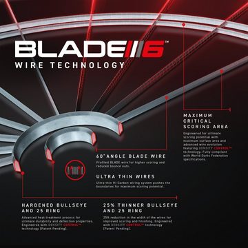 Winmau Dartscheibe »Dartboard Blade 6 Triple Core Carbon«, (Packung), carbonfaserverstärktem Sisal