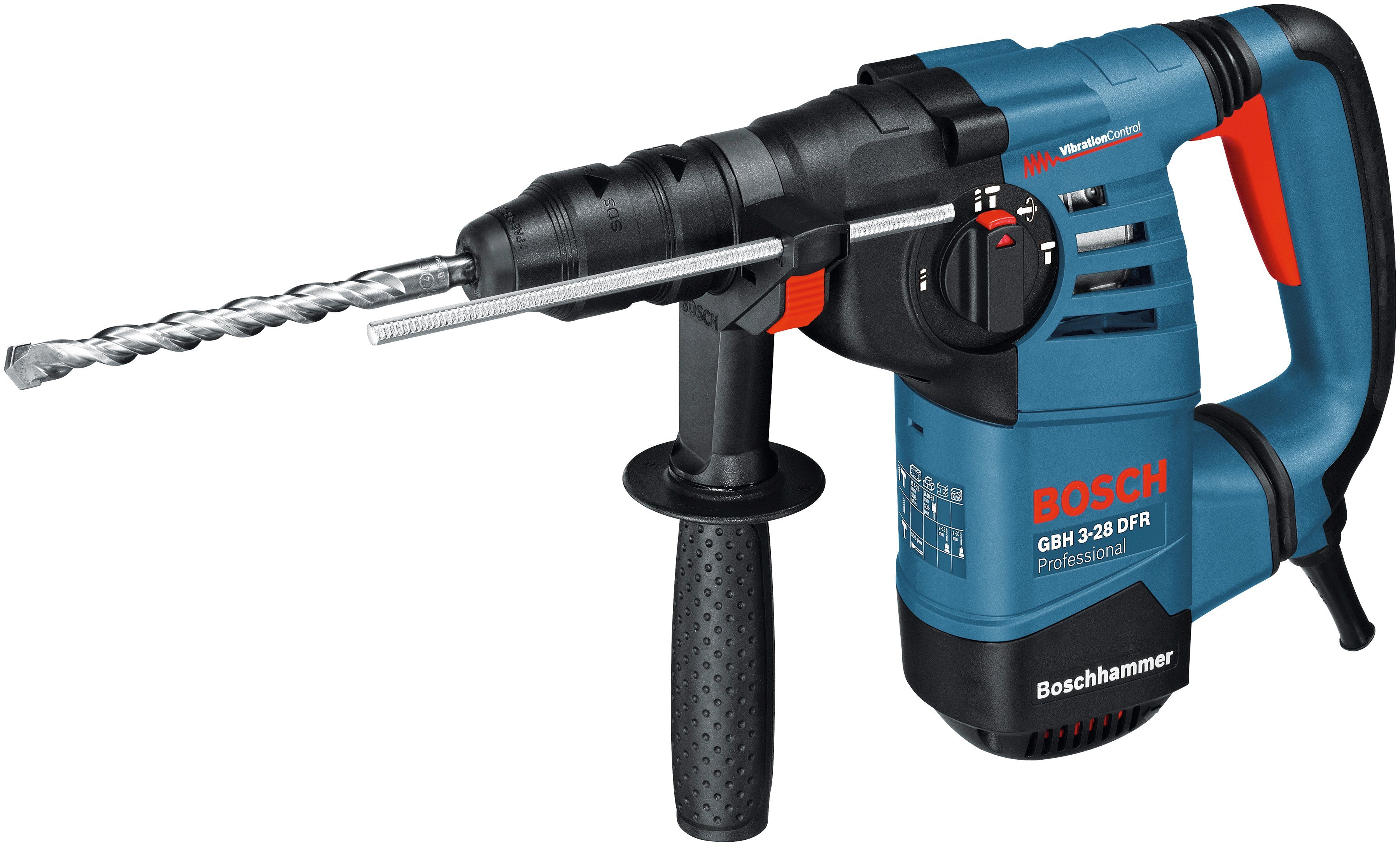 Bosch Professional Bohrhammer im U/min, 3-28 SDS-Plus, DFR, 900 Koffer max. GBH