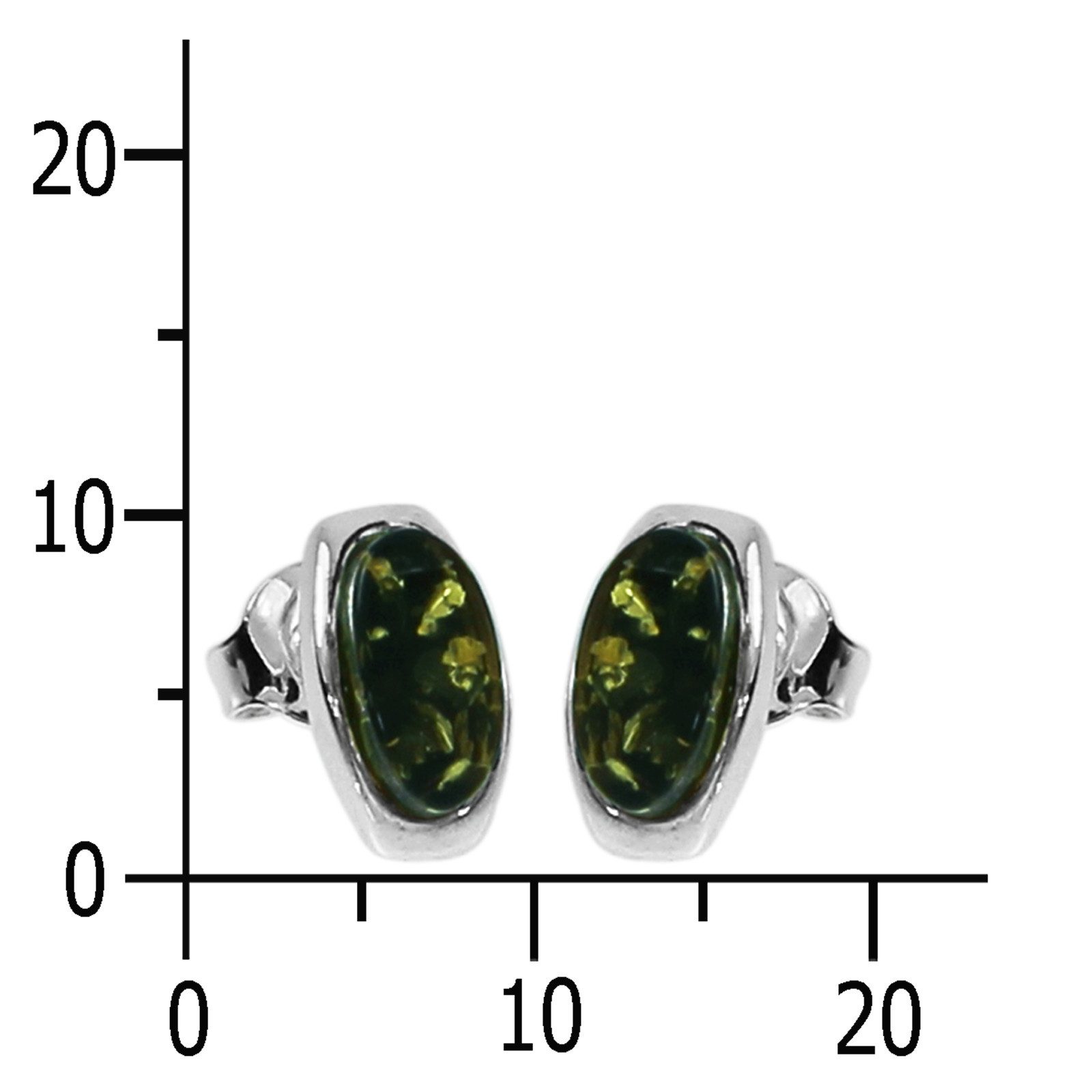 OSTSEE-SCHMUCK Paar Ohrstecker Ostsee-Schmuck Ohrstecker Tinta grün Ohrstec günstig online kaufen