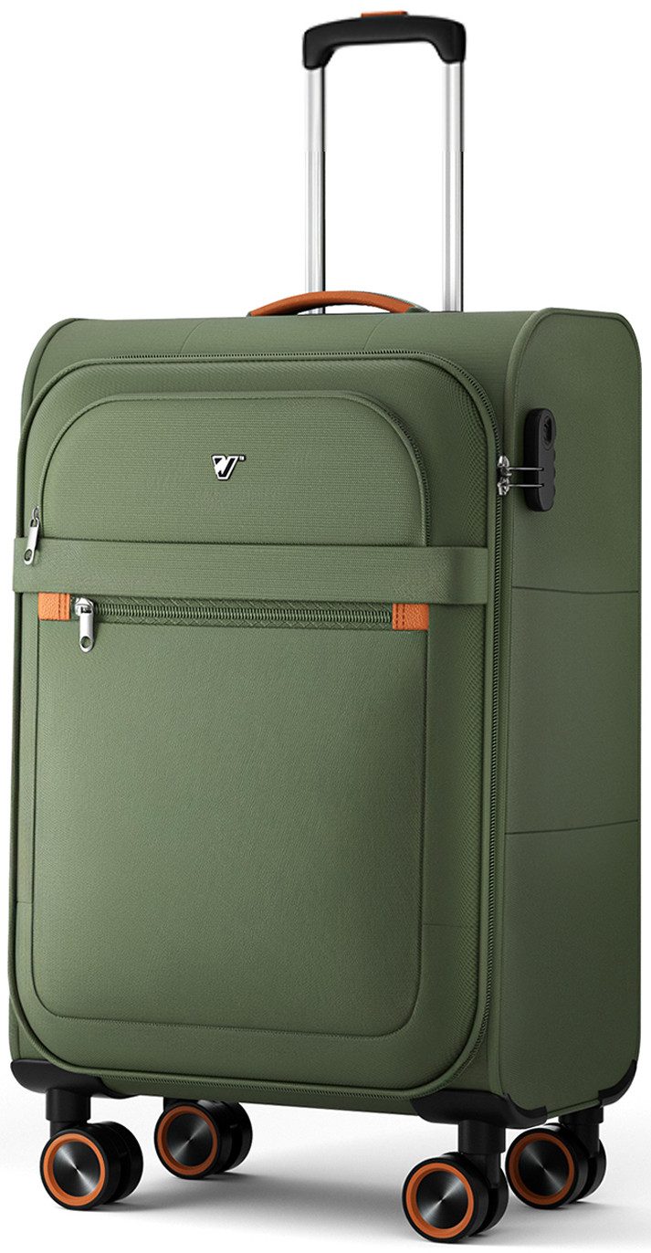 Verage Weichgepäck-Trolley Trier, Leicht Reisekoffer, Stoffkoffer, 4 Rollen, Leicht Weichschalenkoffer, Handgepäck S/M/L/Trolley-set 107 Volumen