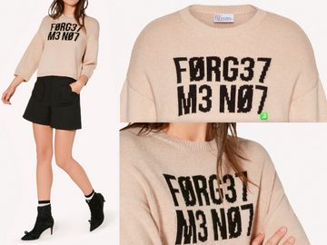 RED VALENTINO Strickpullover VALENTINO RED FORGET ME NOT Cropped Intersia Strick Pullover Pulli Jum