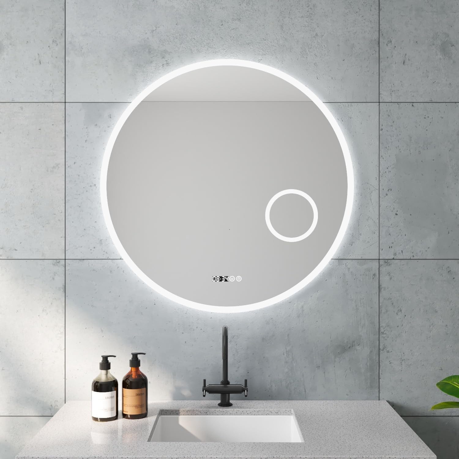 AQUABATOS Spiegel LED Bad Spiegel rund günstig online kaufen