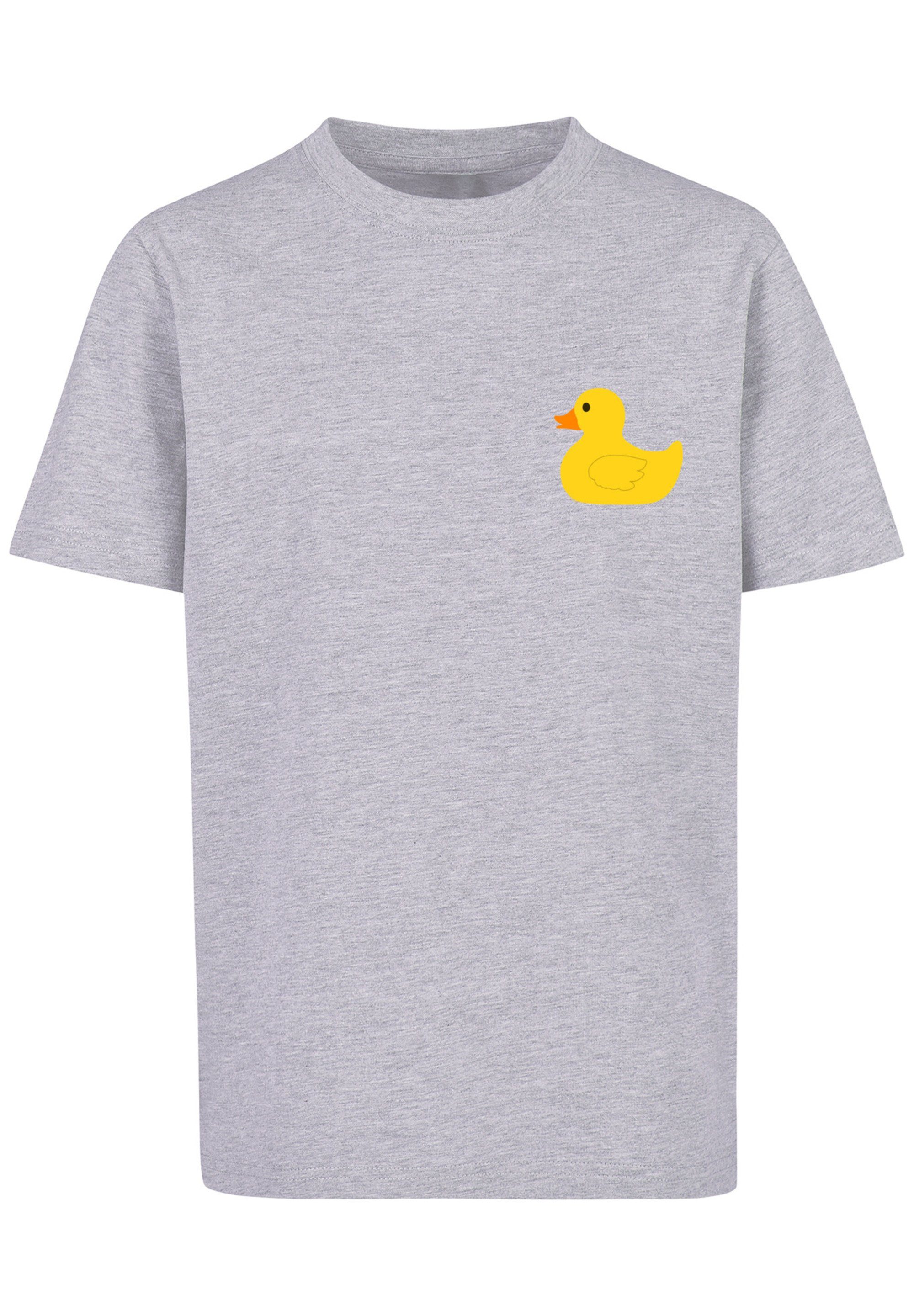 heather T-Shirt Yellow grey Duck Print F4NT4STIC UNISEX TEE Rubber