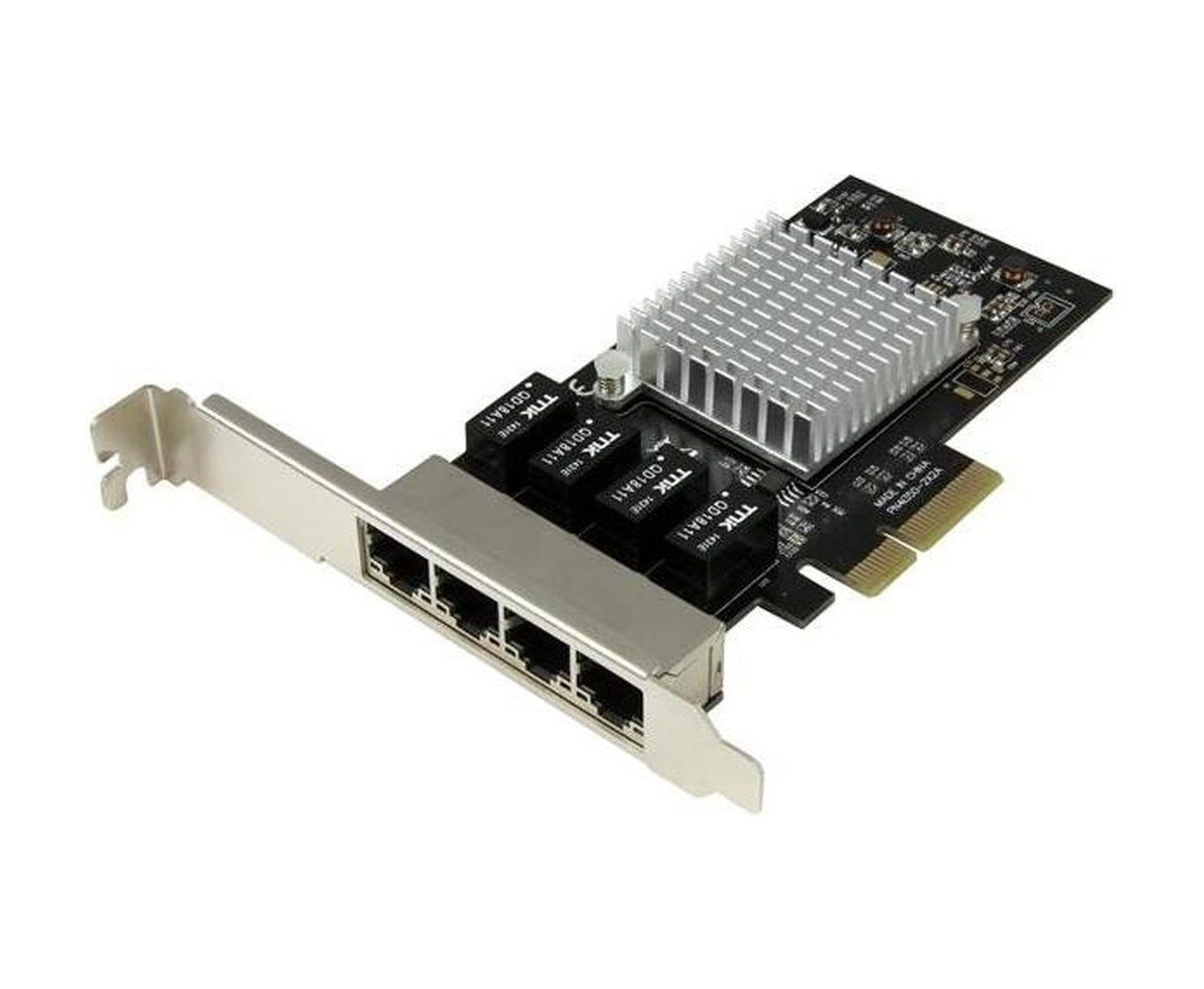 Startech.com 4 Port PCI Express Gigabit Ethernet Netzwerkkarte - Intel I350  NIC Netzwerk-Panel