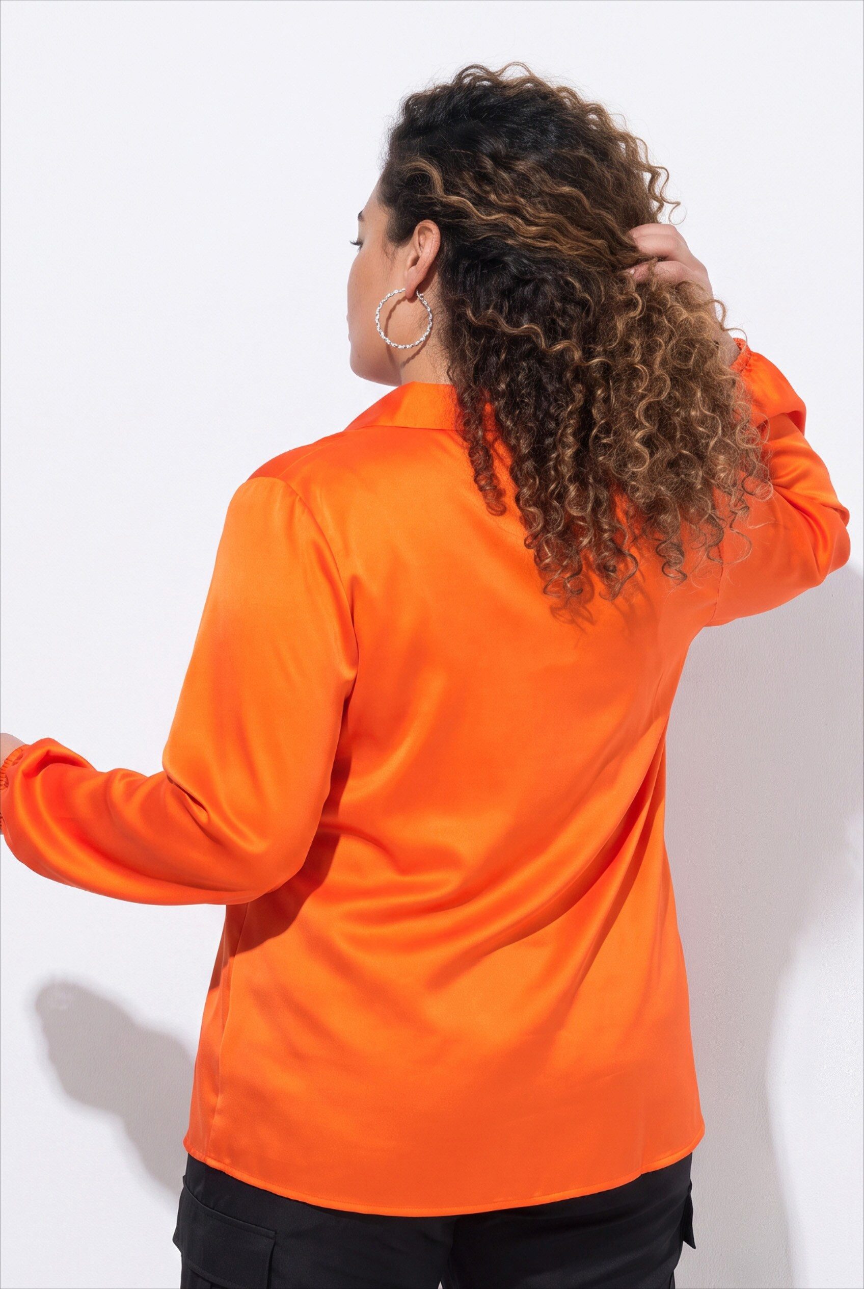 MIAMODA Longbluse Chiffon-Bluse A-Linie weiter Langarm