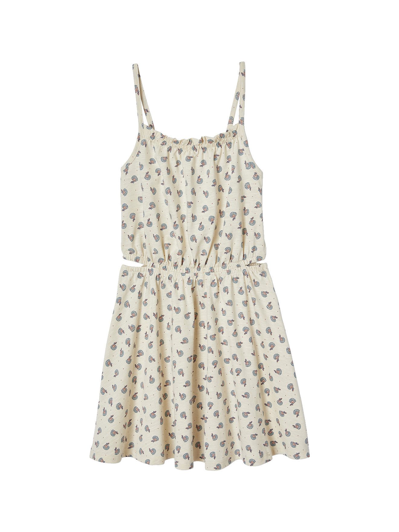 vertbaudet Minikleid Mädchen Trägerkleid mit Cut-out an den Seiten