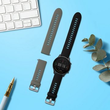kwmobile Uhrenarmband 2x Sportarmband für Xiaomi Mi Watch / Mi Watch Color Sport, Armband TPU Silikon Set Fitnesstracker