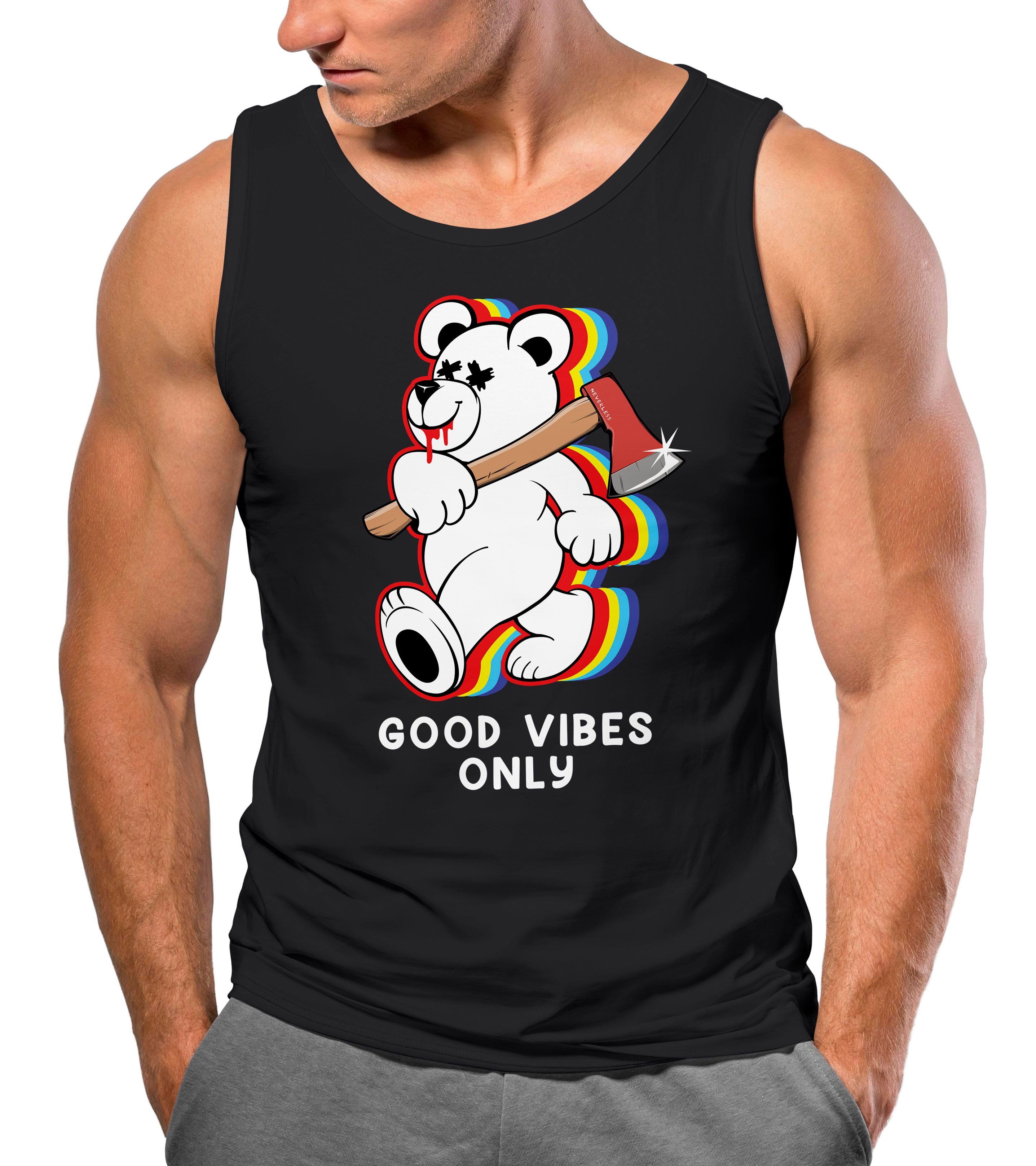 Neverless Tanktop Herren Tank-Top Good Vibes günstig online kaufen