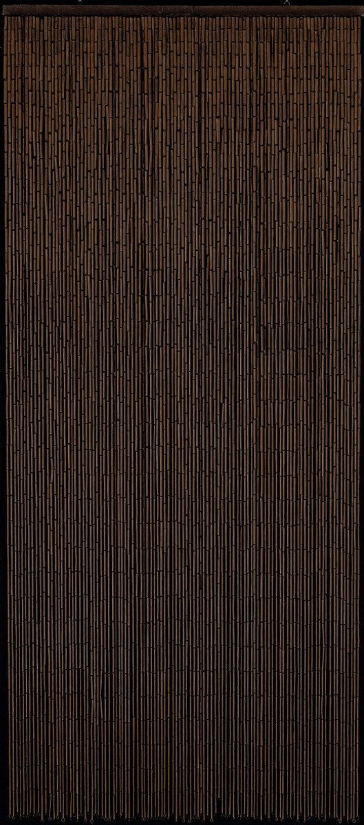 CONACORD Türvorhang Decona Saigon Classic Dekovorhang braun, Hakenaufhängung, halbtransparent, 90 x 200 cm, Bambus - blickdicht dank hoher Stranganzahl