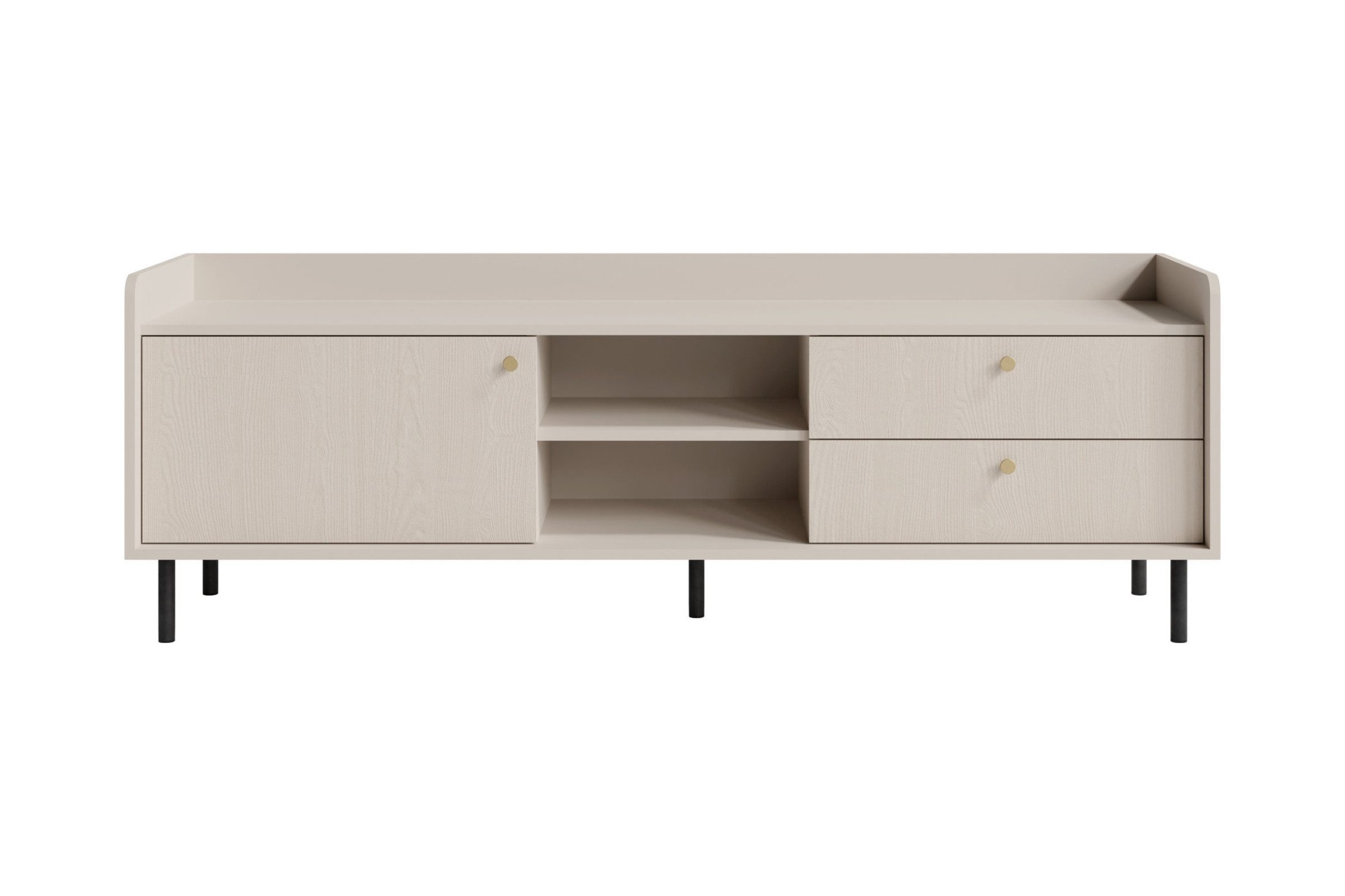 Deine Möbel 24 TV-Schrank GEORGIA 08 TV-Kommode TV-Lowboard 170 / 59 / 42 cm (B/H/T) (Set, 3-St., Wohnzimmer) GEORGIA-Kollektion Beige Sandbeige