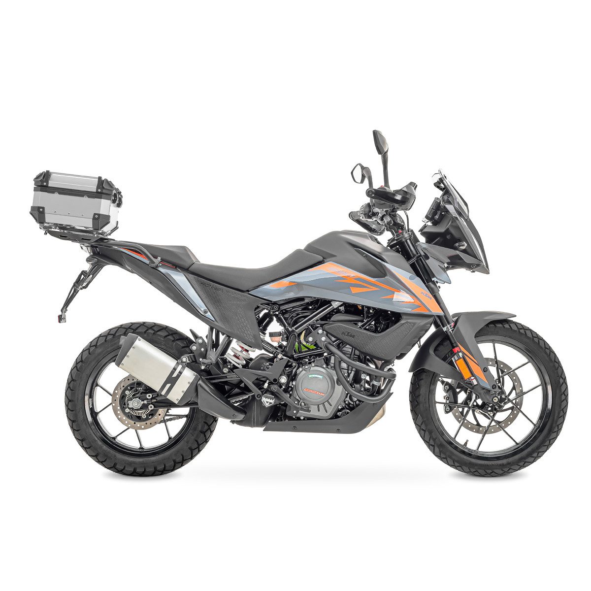 Bagtecs Topcase Set Alu Topcase + Gepäckbrücke passend für KTM 390 Adventure 20-24 # X