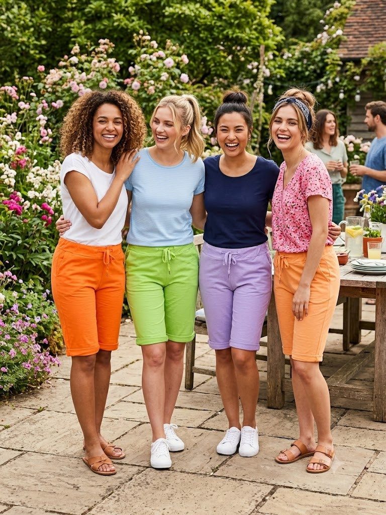 simaranda Bermudas Damen Sweat Bermuda 27 34-38 Aprikot