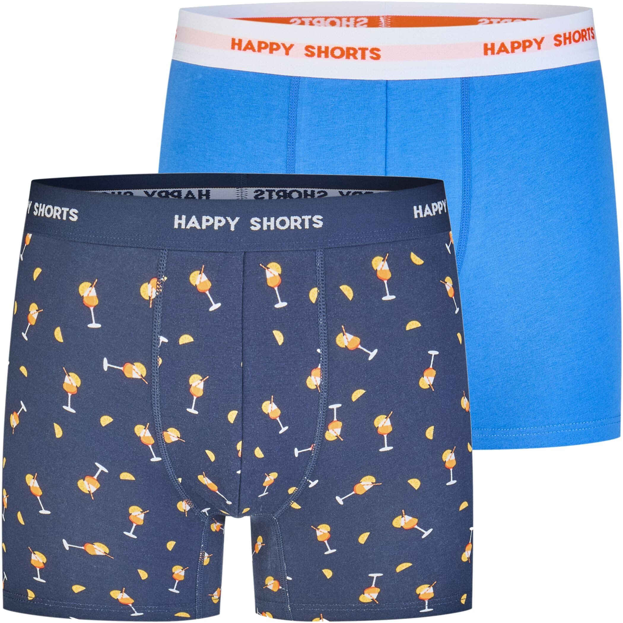 HAPPY SHORTS Trunk 2 Happy Shorts Jersey Trunk Herren Boxershorts Pant Drink (1-St)