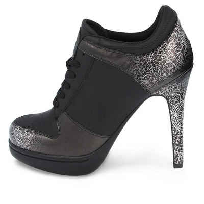 Missy Rockz »BLACK MANDALA 2.0 black / silver« High-Heel-Stiefelette Absatzhöhe: 10,5 cm