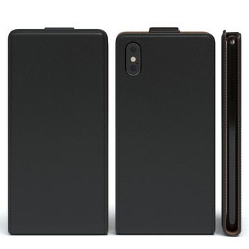 EAZY CASE Handyhülle Flipcase für Apple iPhone XS MAX 6,5 Zoll, Tasche Klapphülle Handytasche zum Aufklappen Etui Kunstleder Schwarz