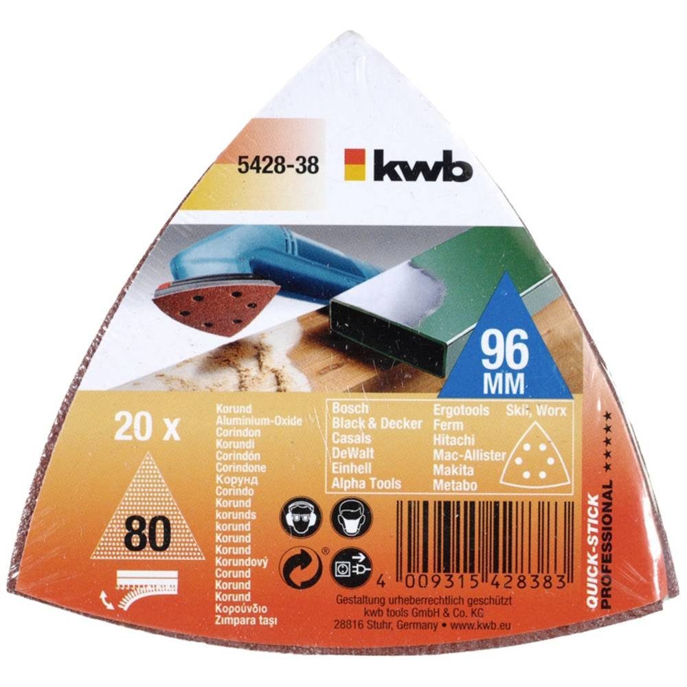 Schleifpapier für Schleif-Dreiecke – Quick-Stick kwb