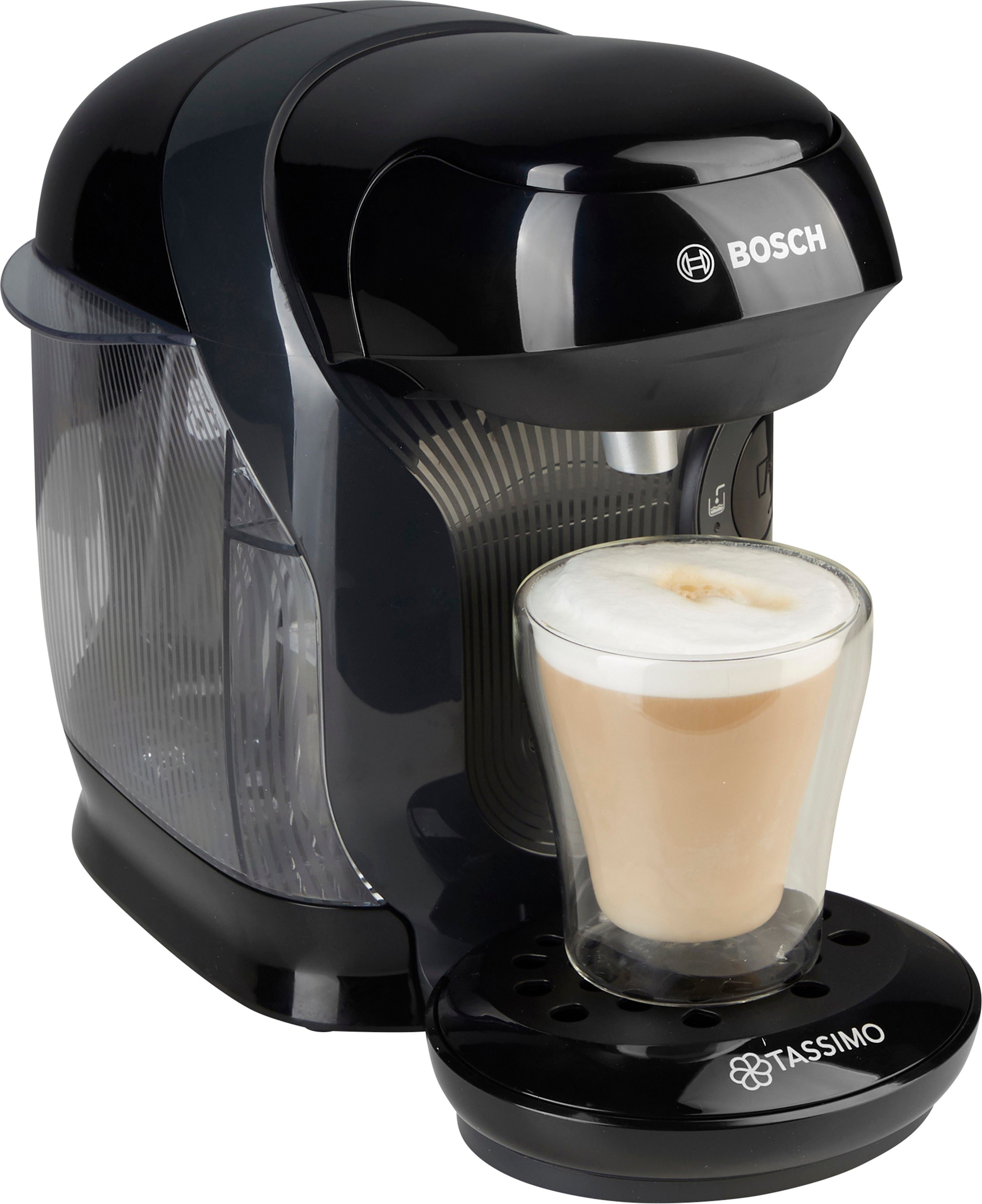 TASSIMO Kapselmaschine Style TAS1102, über 70 Getränke, platzsparend, geeignet für alle Tassen, Wassertank 0,7 L, schwarz/anthrazit