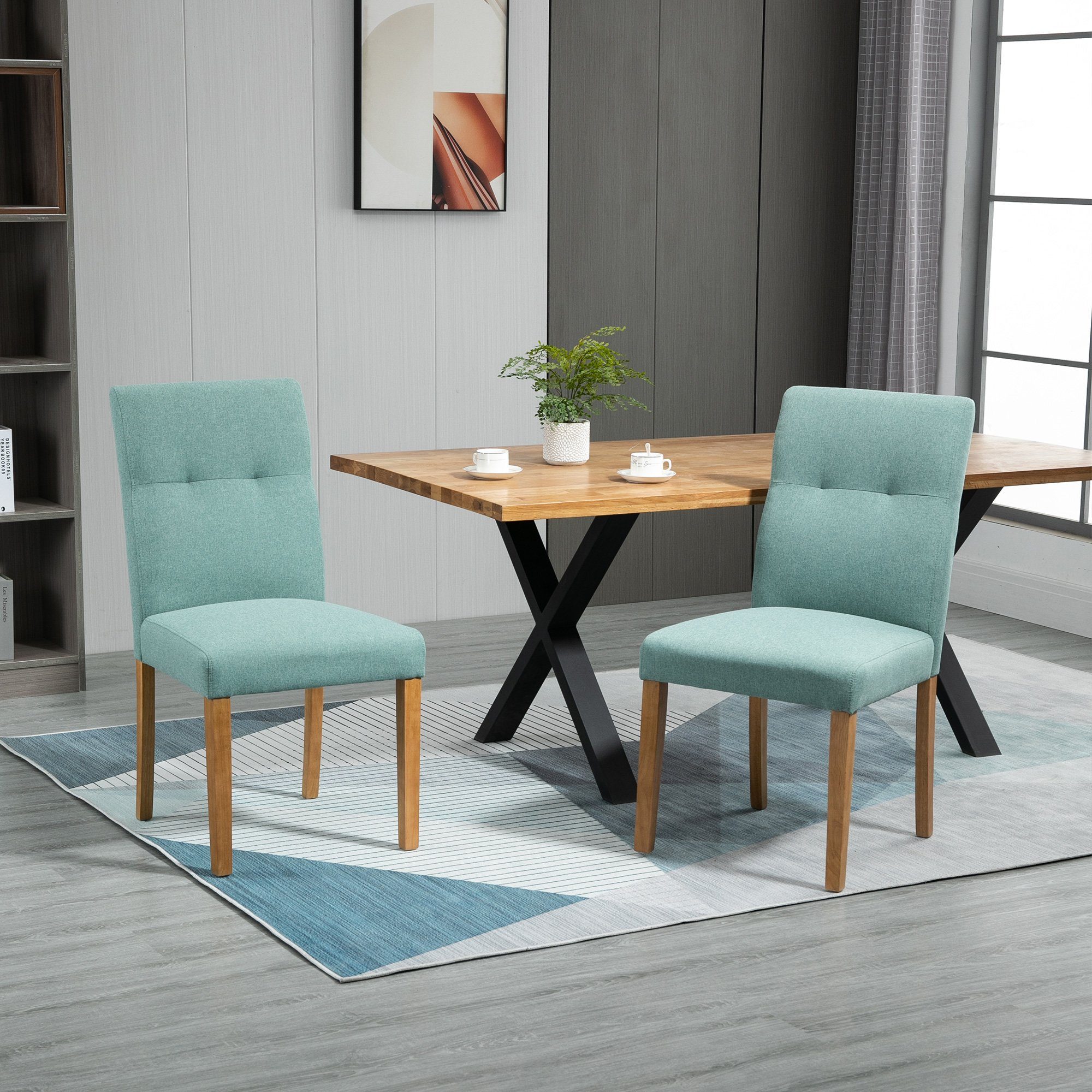 HOMCOM Esszimmerstuhl Essstühle mit gepolstertem Sitz günstig online kaufen