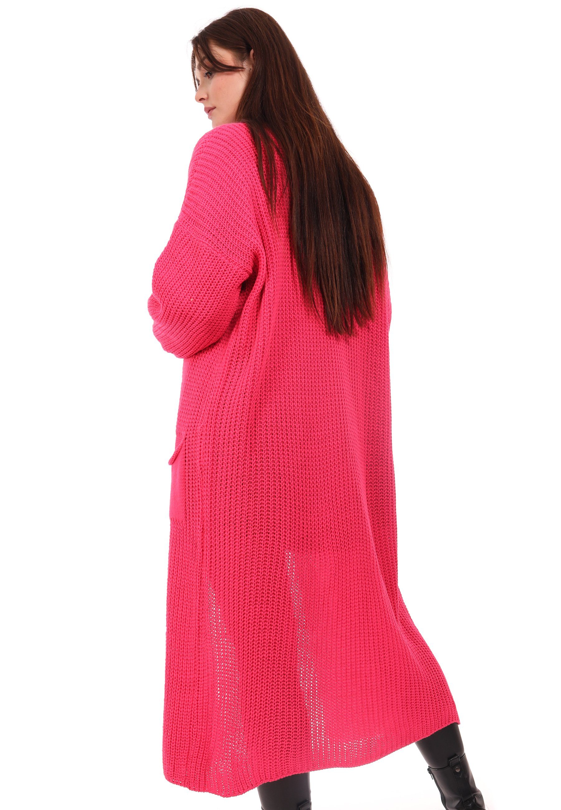 YC Fashion & Style Strickmantel Cardigan Strickjacke Casual verschlusslos Jacke One Size (1-tlg) Oversize Strickmantel mit Taschen