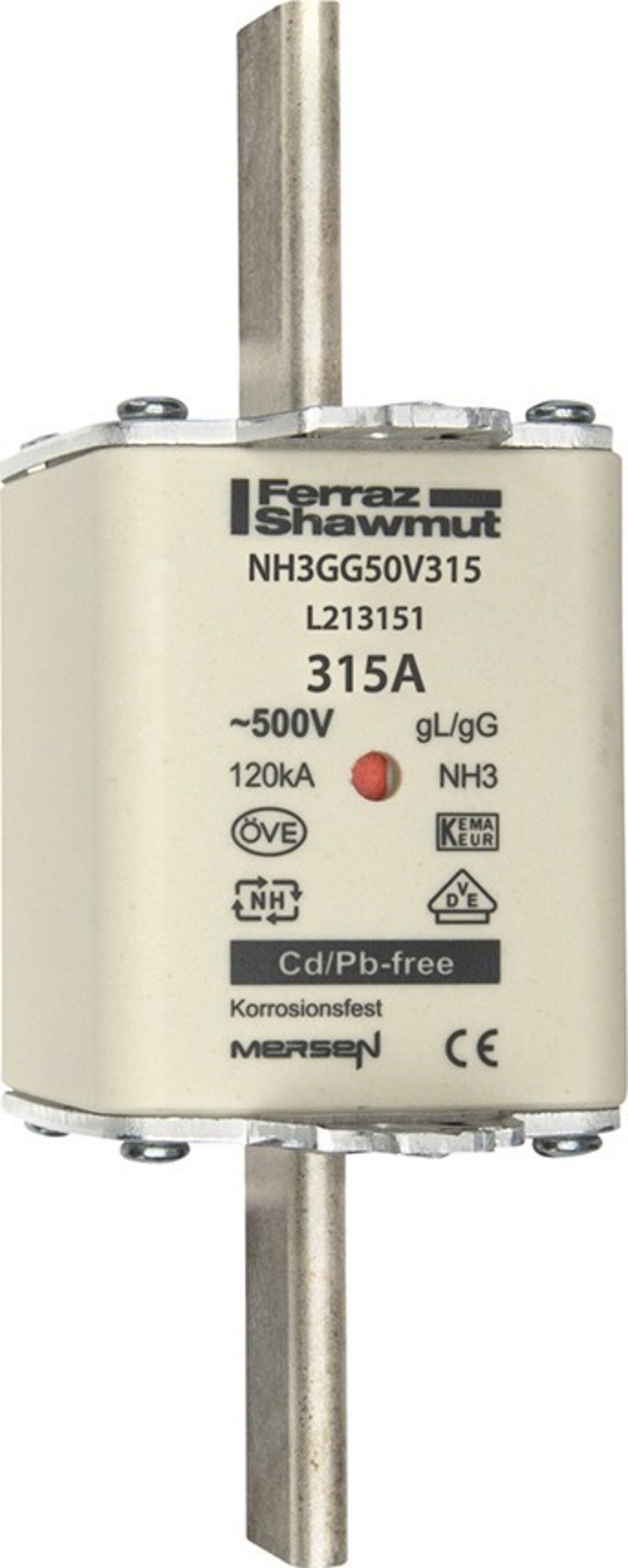 MERSEN Stromstoßschalter Mersen NH-Sicherungseinsatz SF NH3GG50V315