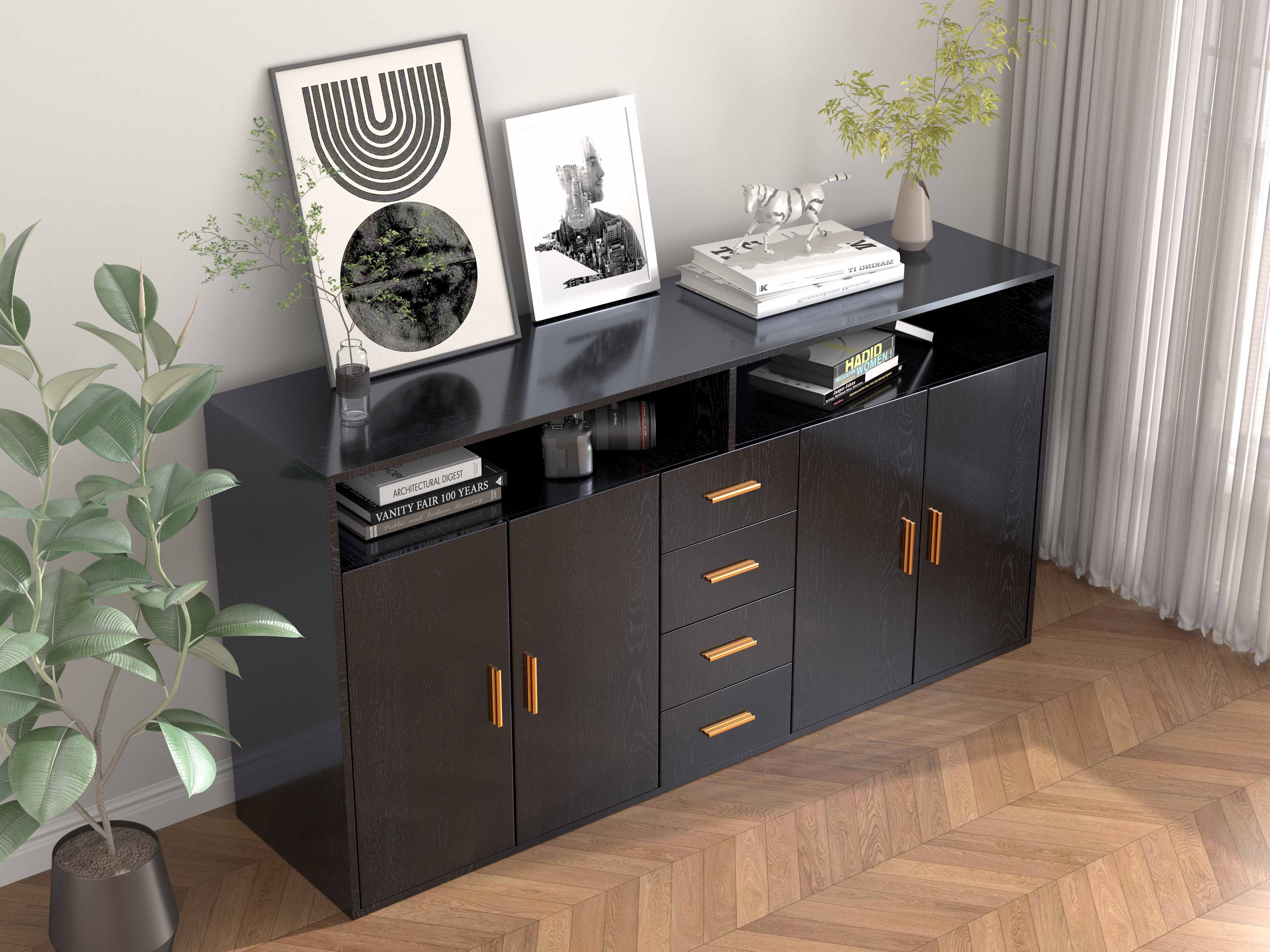 HOMAVO Sideboard BG1-L mit 4 Schubladen, günstig online kaufen