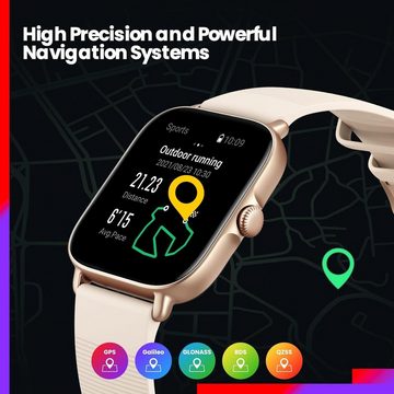 Amazfit Smartwatch (1,75 Zoll, Android iOS), Fitnessuhr mit AMOLED Display Überwachung von Herzfrequenz SpO2 Schlaf
