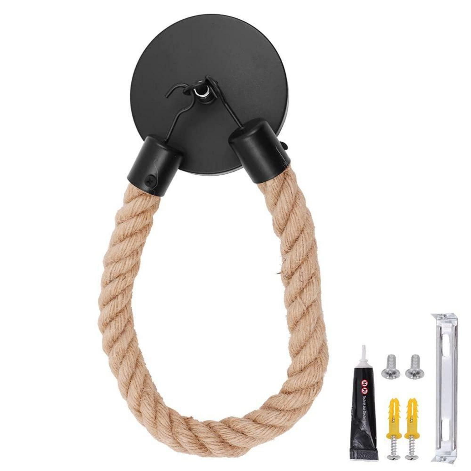 LuxusKollektion Toilettenpapierhalter Toilettenpapierhalter Seil Rustikal Jute Eisen (1-St)
