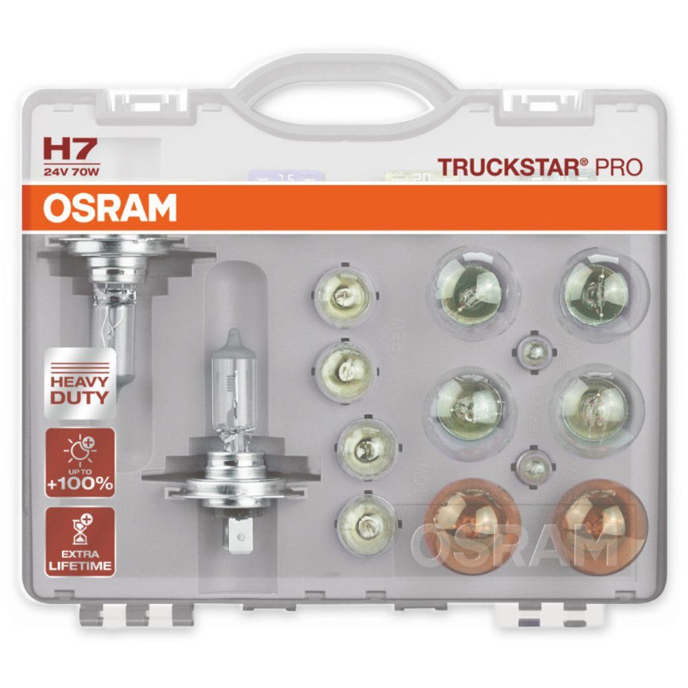 V KFZ-Ersatzleuchte Osram Halogen Leuchtmittel OSRAM Ersatzlampenbox H7TSP CLK 24 Truckstar