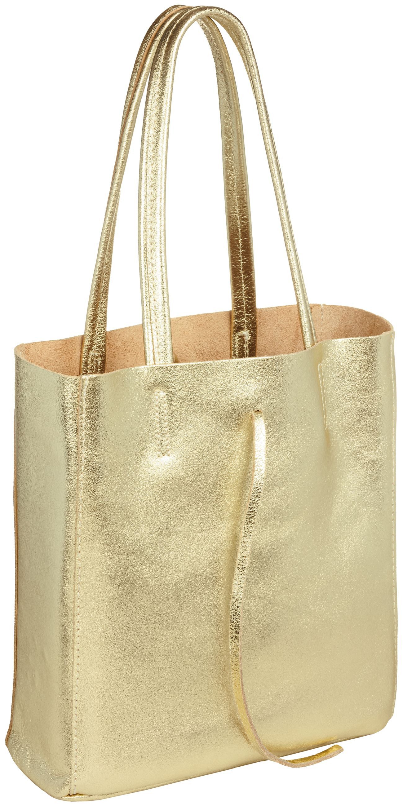 Caspar Schultertasche Mittelgroße Leder Shopper Damen günstig online kaufen