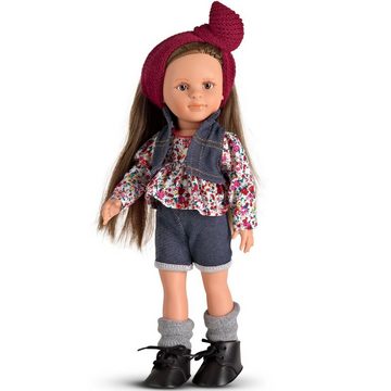 Lamagik Anziehpuppe Nina 33cm mit langen braunen Haaren und Bekleidung