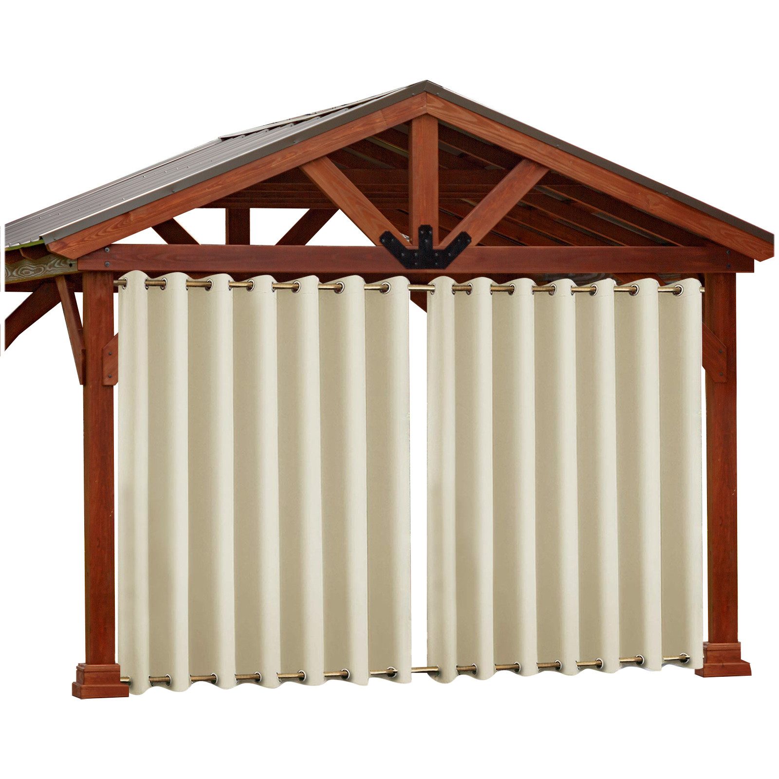 Rosnek Vorhang Outdoor Thermisch isoliert, for Garten Pergola,Rasen Terrass günstig online kaufen