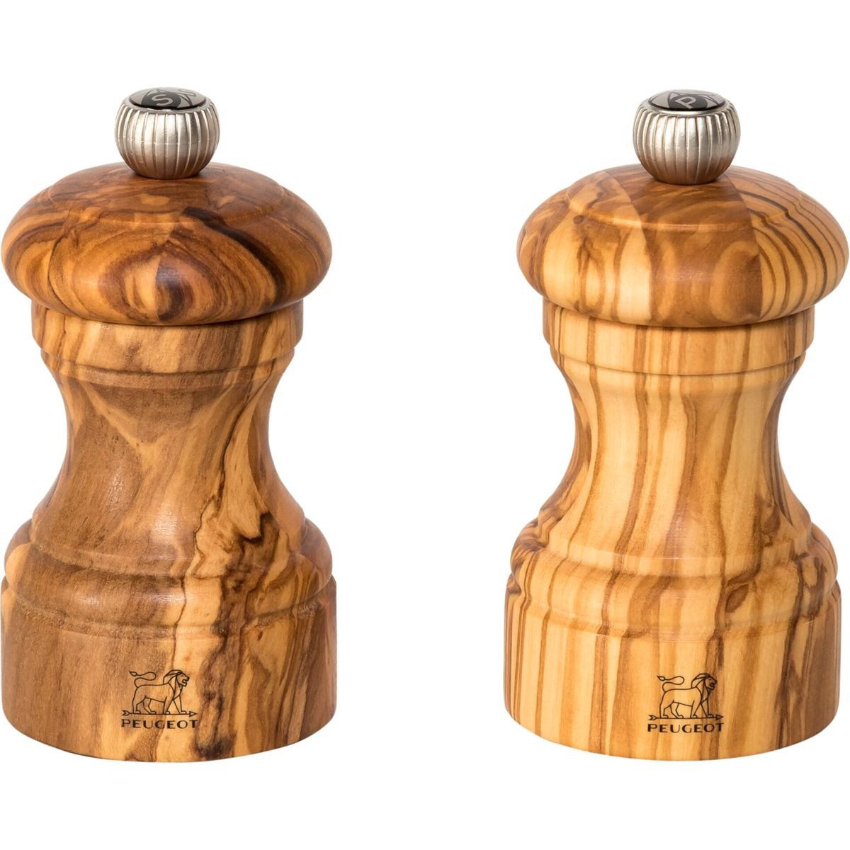 PEUGEOT Gewürzmühle Bistro Pfeffer- und Salzmühle 10 cm Duo Olivenholz