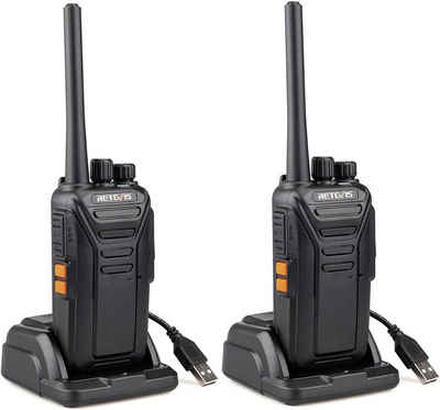 Retevis Walkie Talkie RT27 Walkie Talkie Funkgerät, Set Lizenzfrei CTCSS/DCS VOX Notanruf, (16 Kanäle PMR Funkgeräte, mit USB Ladeschale)