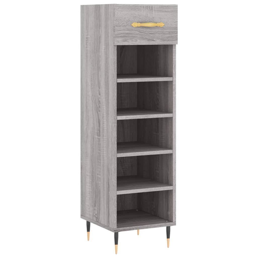 Schuhschrank Grau vidaXL Holzwerkstoff Sonoma Kleiderschrank cm 30x35x105 (1-St)