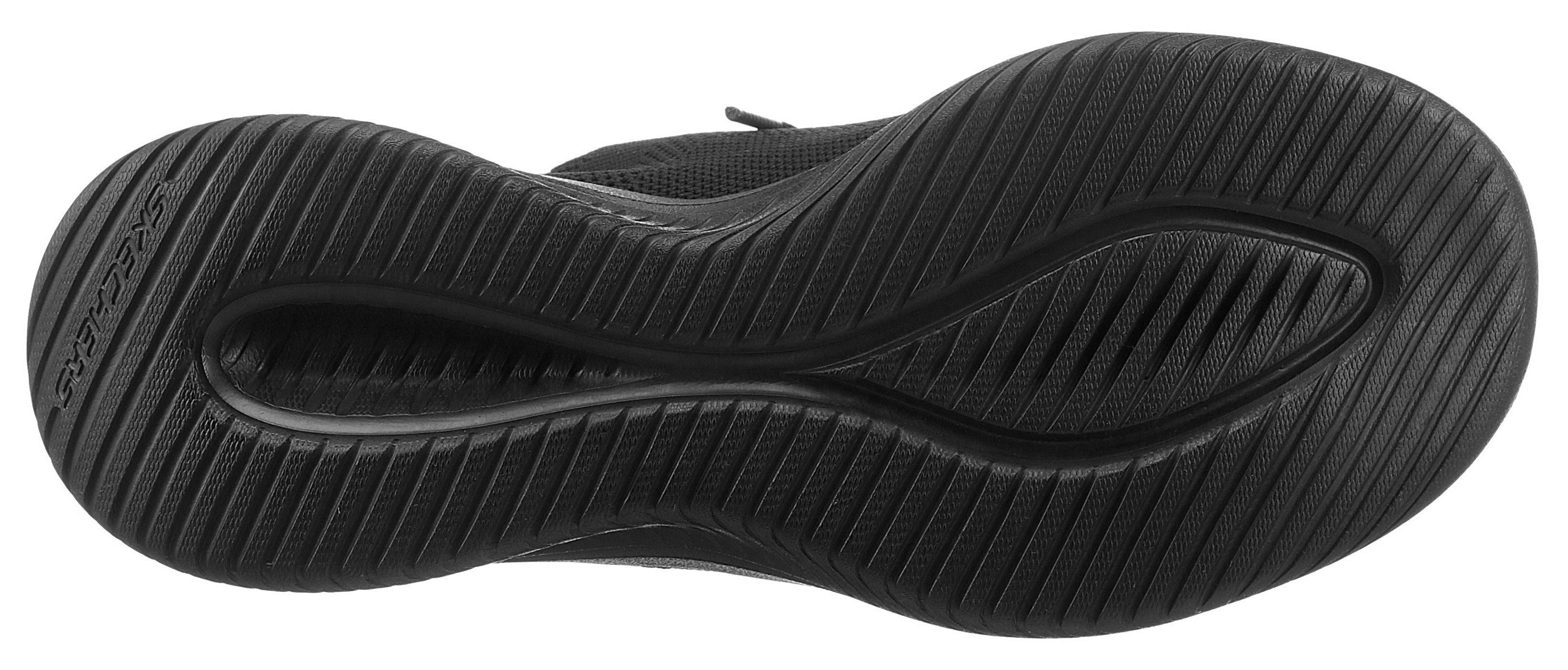 Sneaker Schlupfen Slip-On 3.0 Schnürung zum PLAN aufgesetzter BIG FLEX ULTRA Skechers schwarz mit