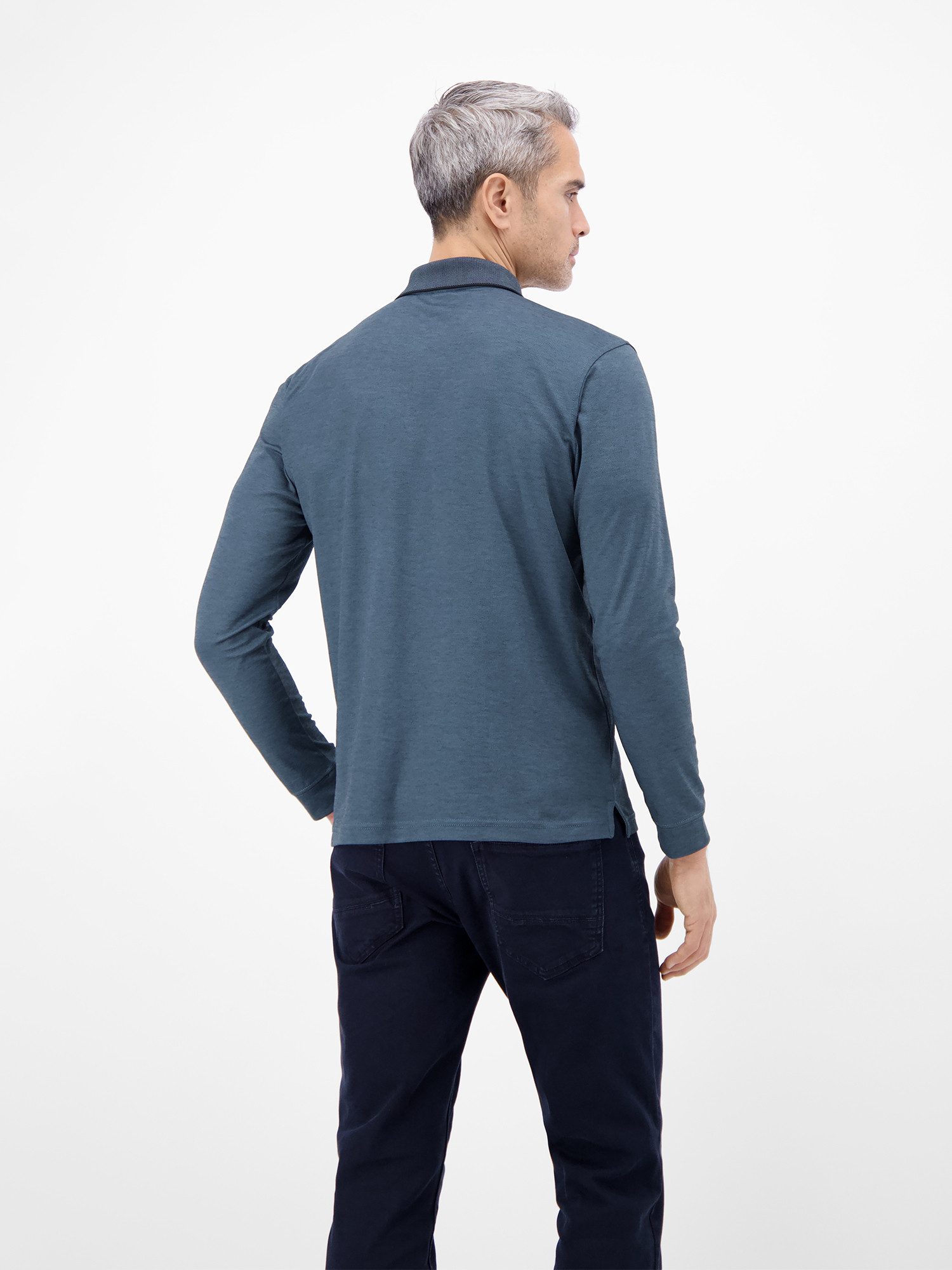 LERROS Sweatshirt Langarm Polo mit Brusttasche aus Baumwollmix – Bild 4 von 5