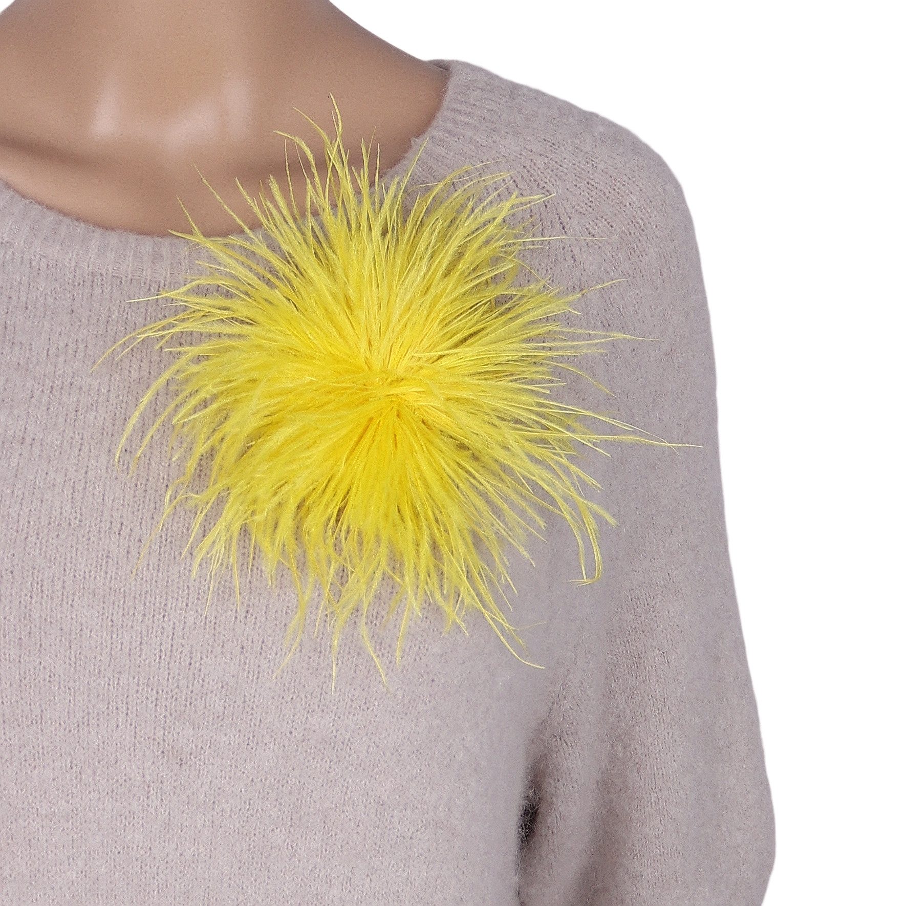 MIRROSI Brosche Edler Federbrosche, Feder-Anstecker im Boho-Vintage Stil, Ausgestattet mit Clip und Anstecknadel für sicheren Halt