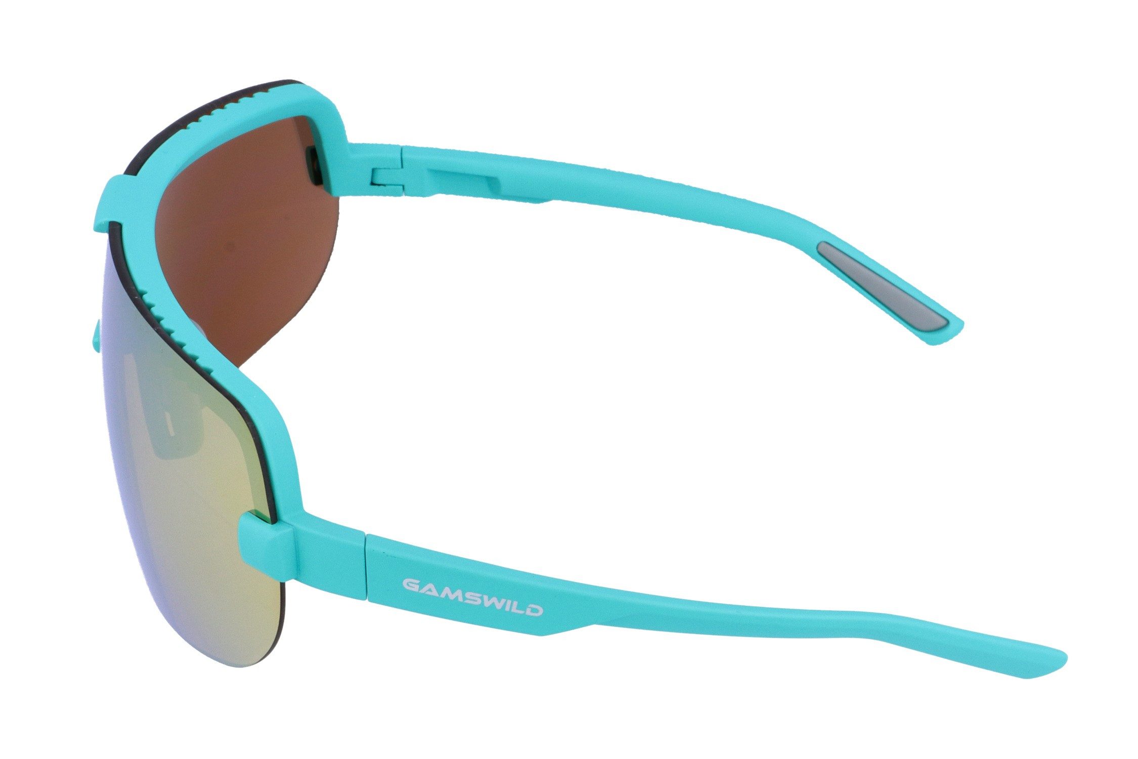 Gamswild Monoscheibensonnenbrille UV400 Sonnenbrille Skibrille Fahrradbrille große Scheibe WS2146 Sportbrille TR90 grün, pink, grau-blau