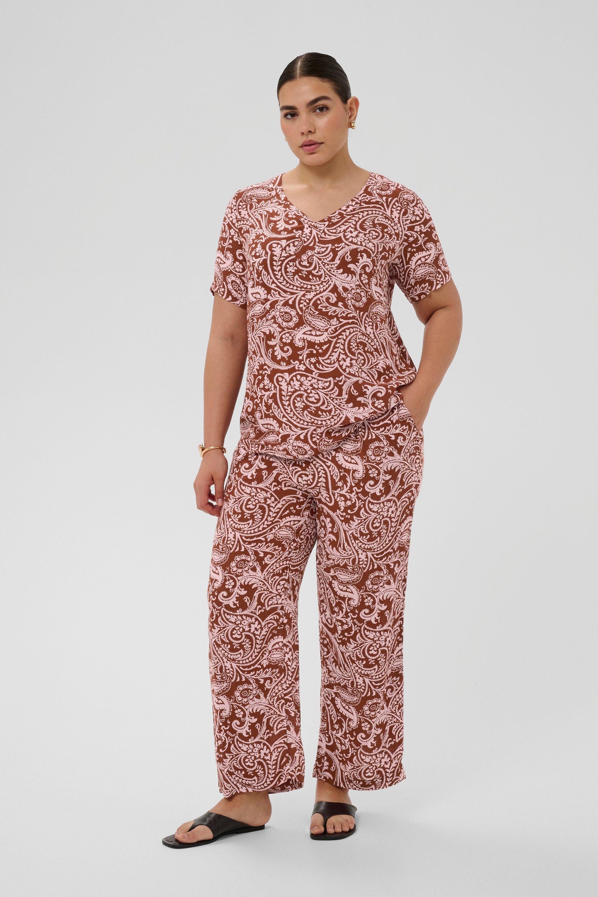 KAFFE Curve Stoffhose Casual Hose KCdala Große Größen