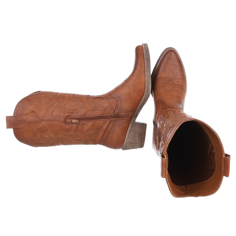 Ital-Design Damen Cowboyboots Western Westernstiefel (90152860) Blockabsatz günstig online kaufen