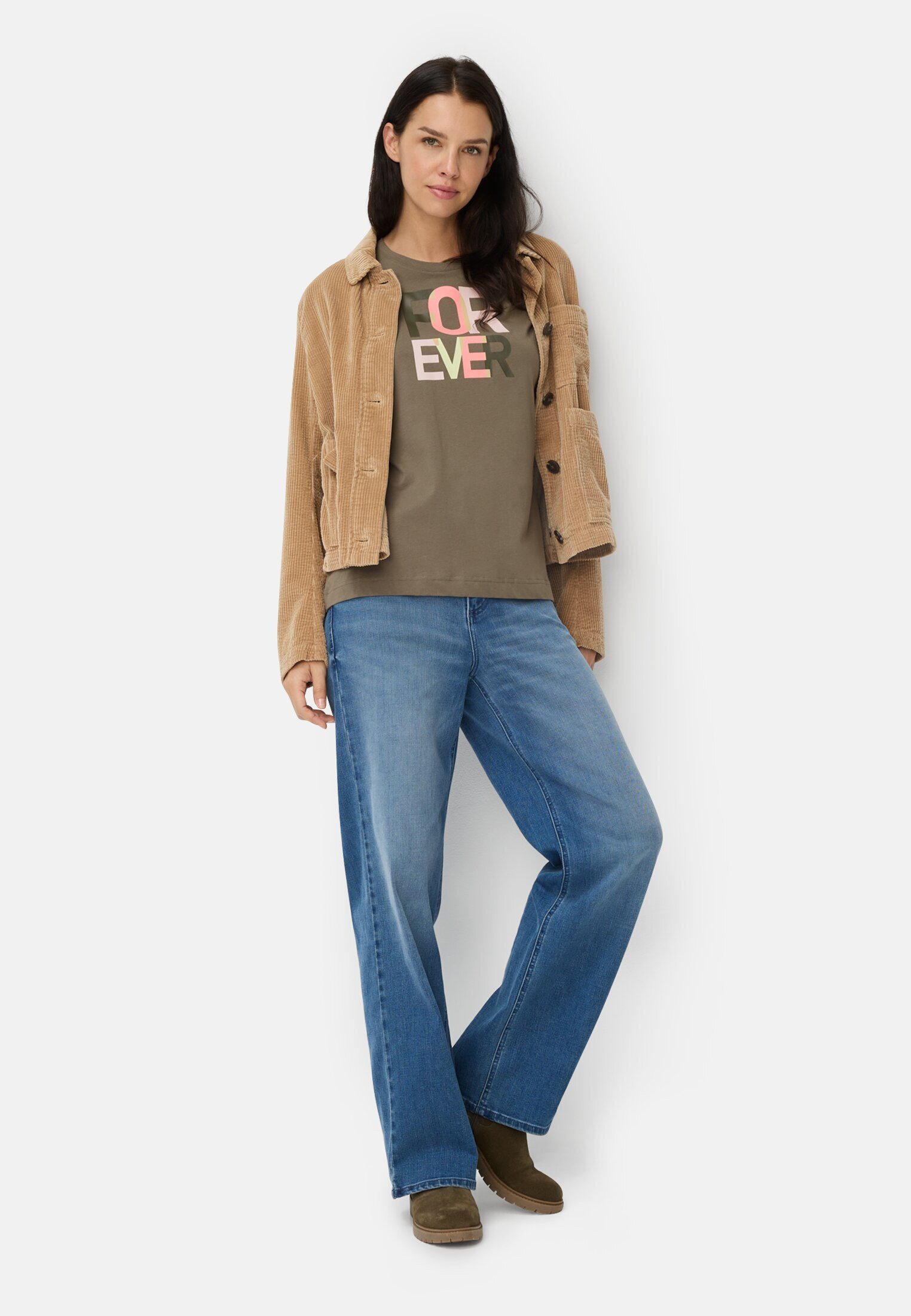 camel active Print-Shirt aus reiner Baumwolle Kurzarm